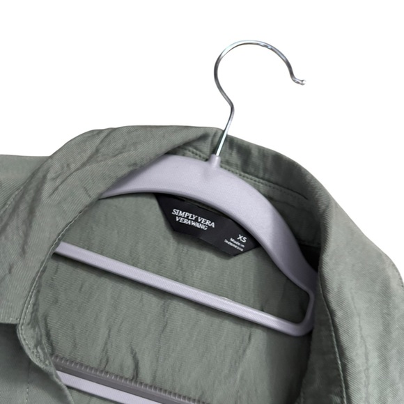 Simply Vera Vera Wang Olive Green V-Neck Blouse – Size XS - Picture 3 of 4